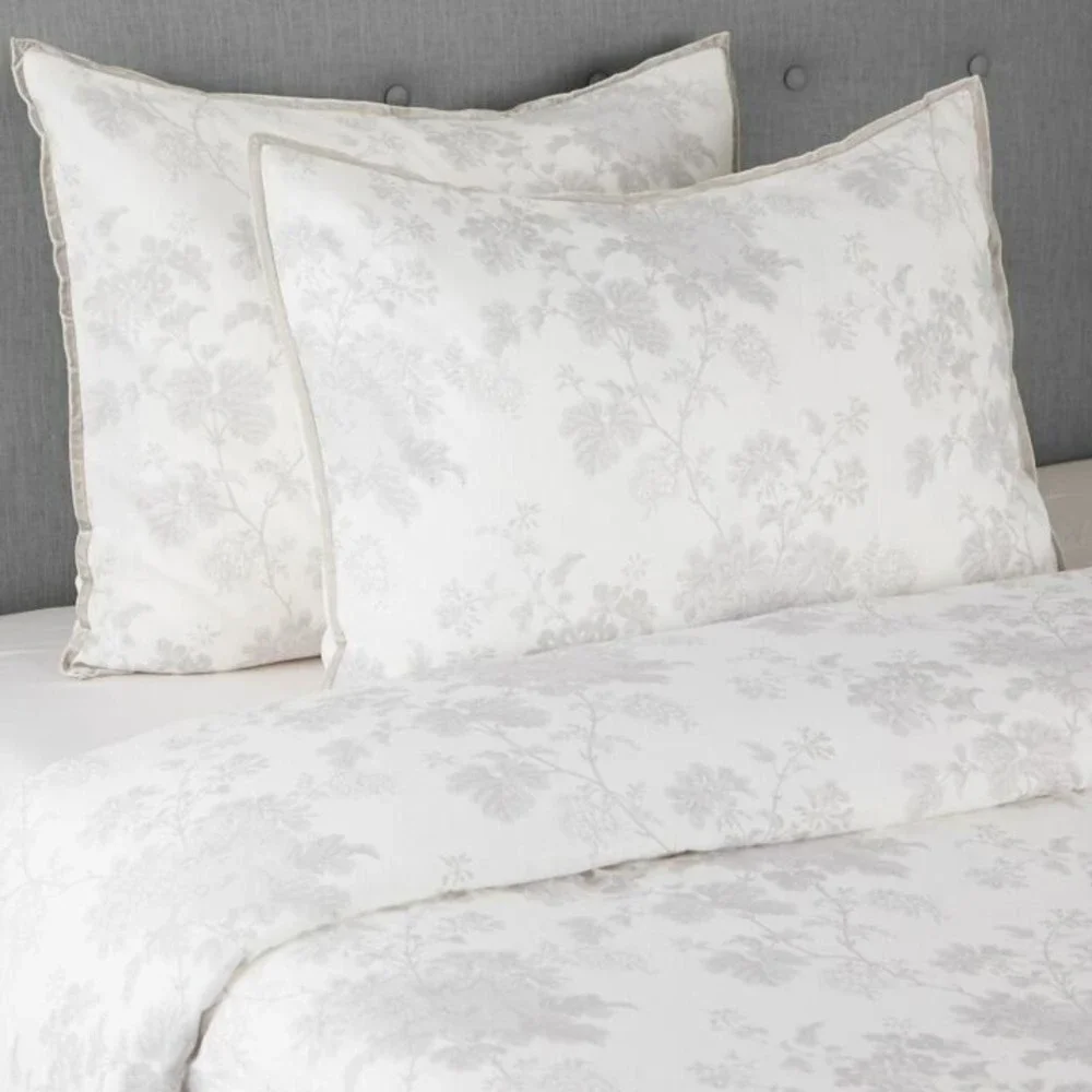 DISCONTINUED WAMSUTTA Vintage Dinan QUEEN Linen Cotton Floral Comforter Set